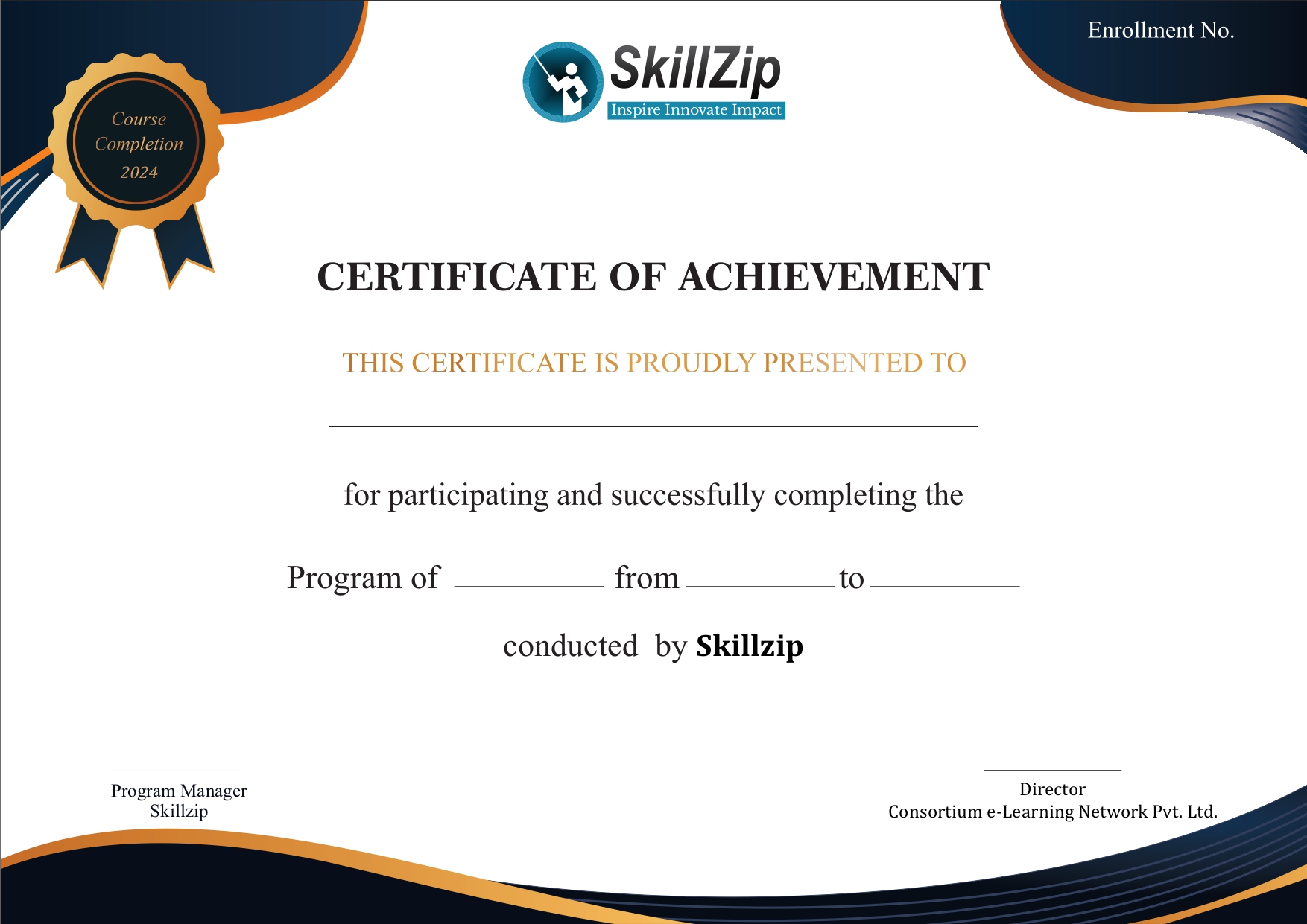 Skillzip Program Certificate